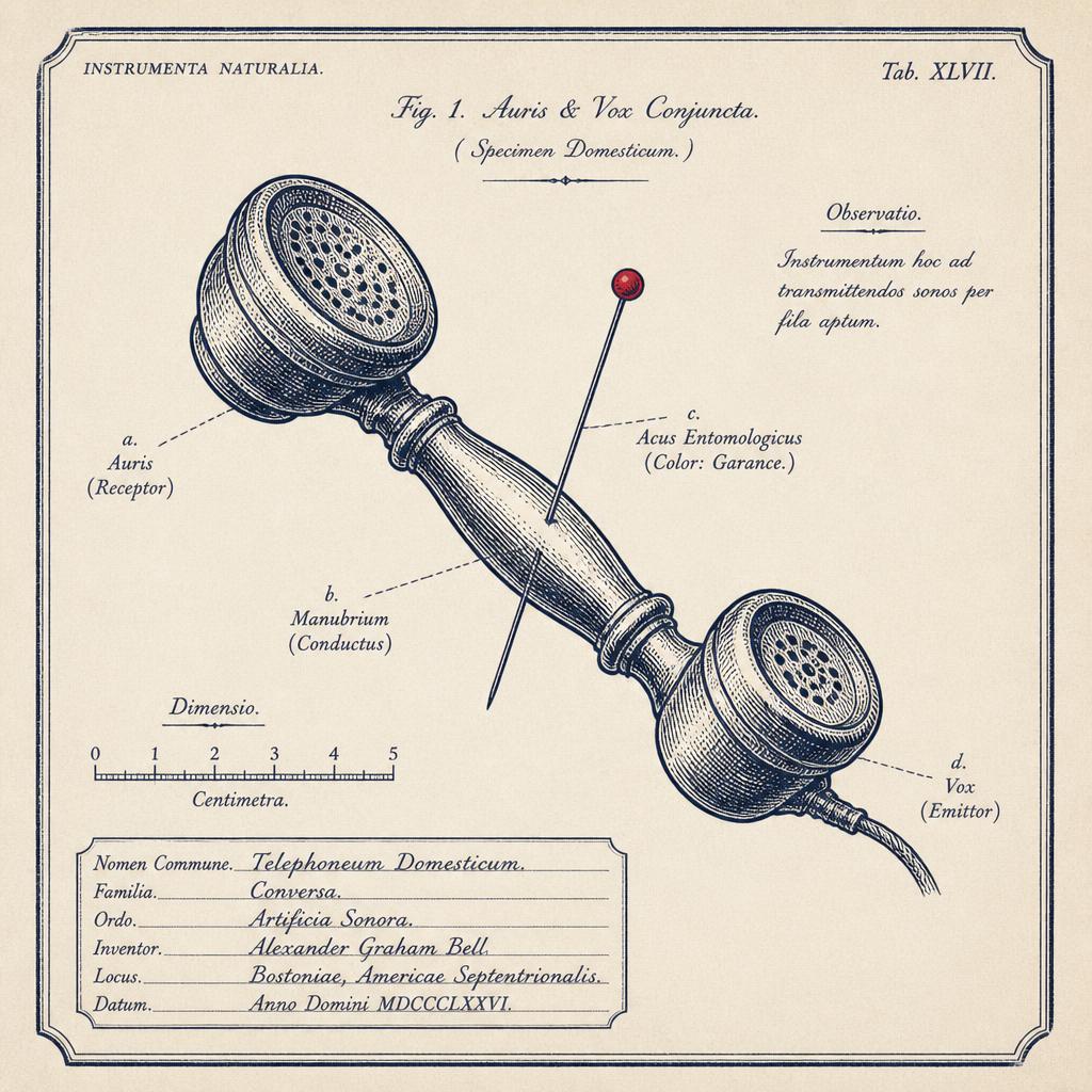 Pl. I — Vox importuna, appareil émetteur, gravure au trait.